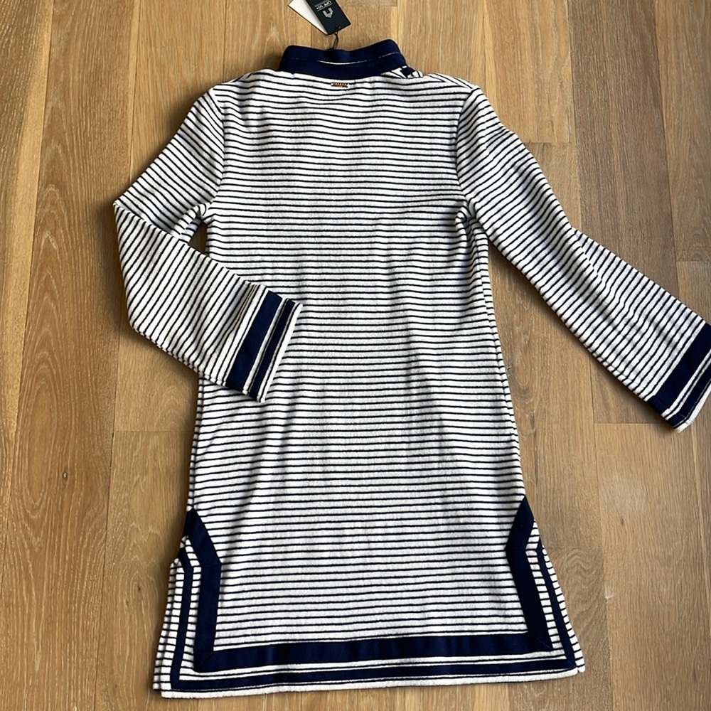 NWT cabana Life navy stripe terry tunic. UPF 50+ - Picture 4 of 9
